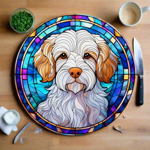 Clumber Spaniel Glass Suncatcher Worktop Saver